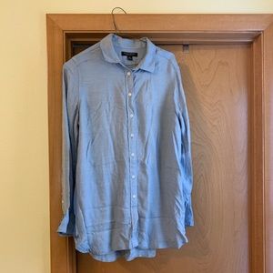 Chambray button-down tunic, M, Banana Republic